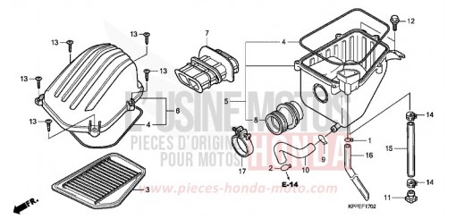 LUFTFILTER (CBR125RW7/RW9/RWA) CBR125RWA de 2010
